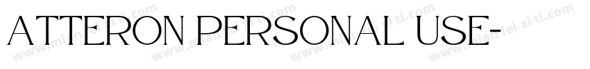Atteron Personal Use字体转换